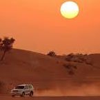 Восход солнца  в пустыне,групповое сафари